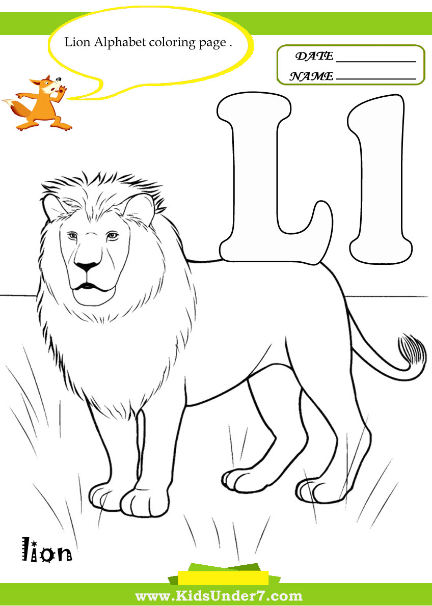 Kids under letter l worksheets and coloring pages