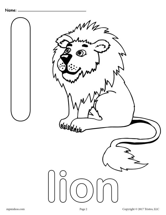 Letter l alphabet coloring pages