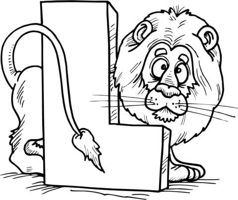 Coloring page lion