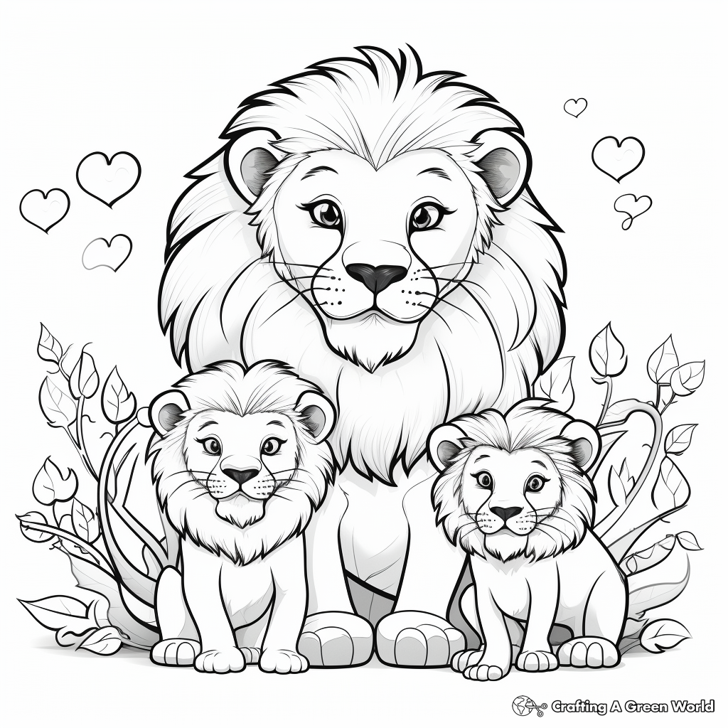 L is for lion coloring pages