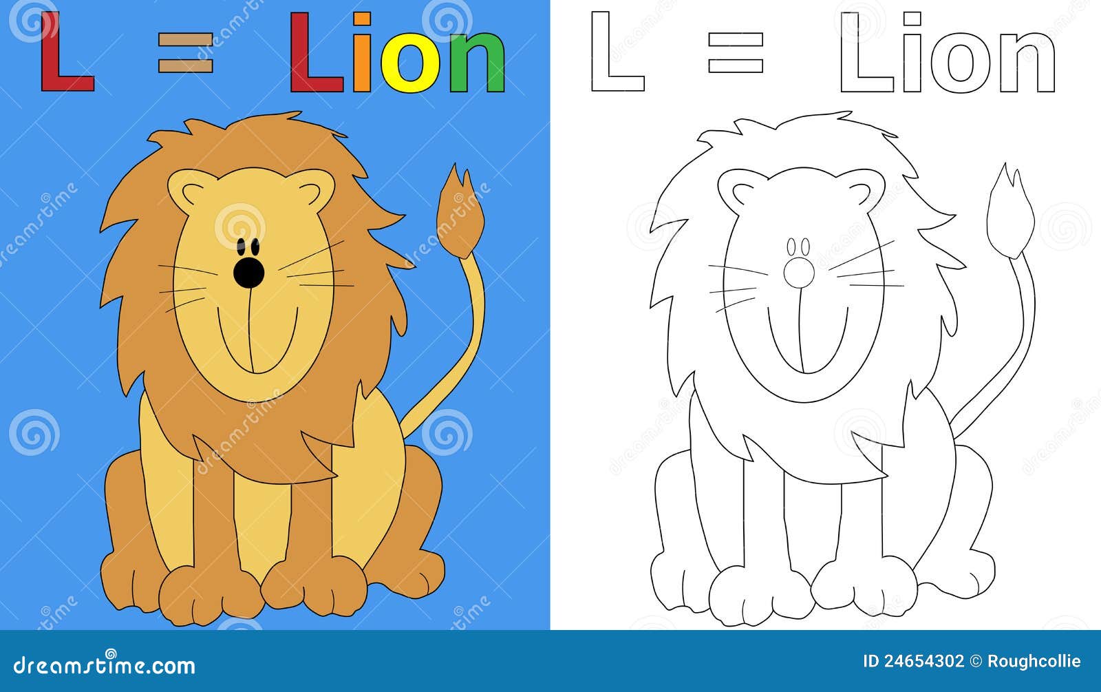 Lion coloring book page stock illustration illustration of design