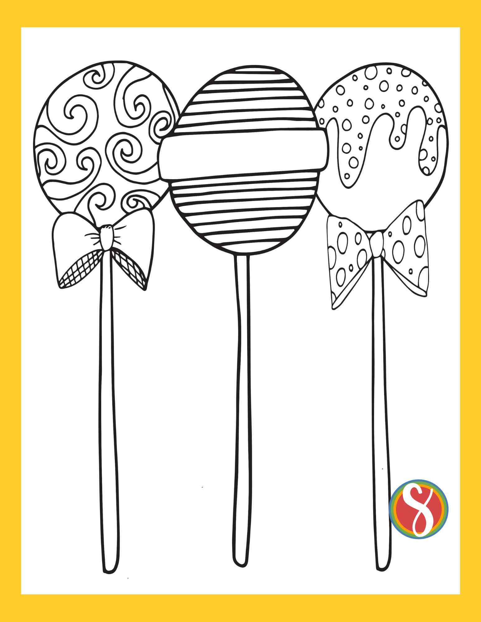 Free candy coloring pages â stevie doodles