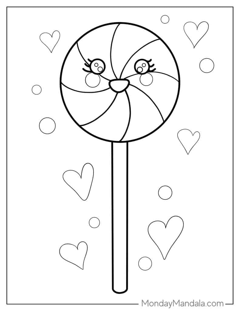 Lollipop coloring pages free pdf printables