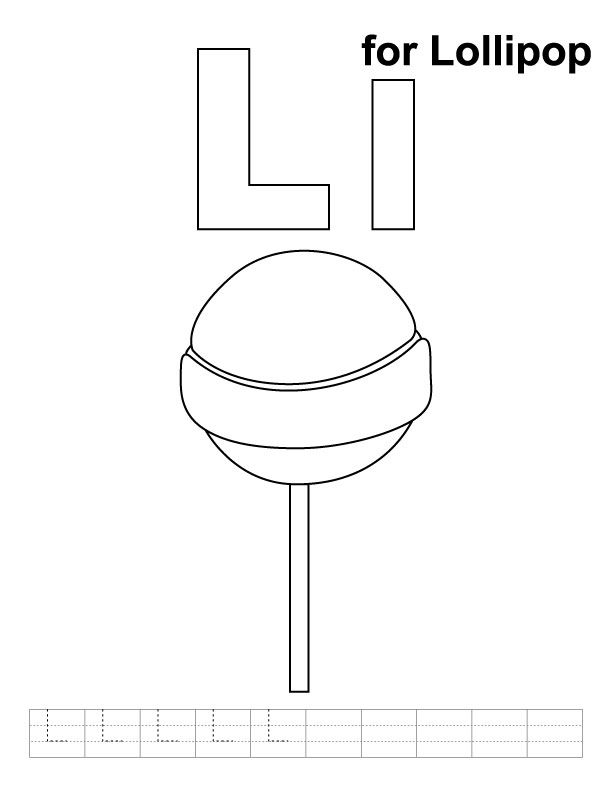 L for lollipop colorg page with handwritg practice alphabet colorg pages abc colorg pages alphabet colorg