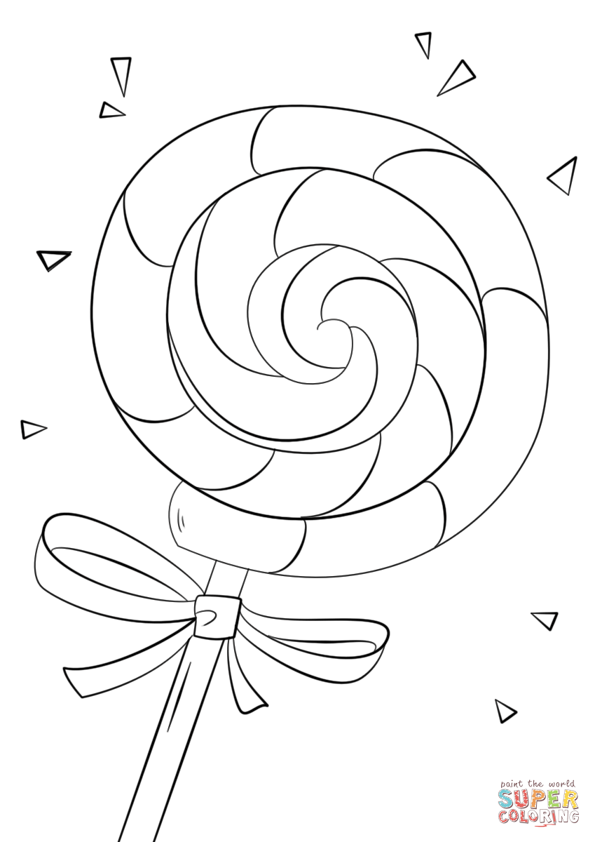 Lollipop coloring page free printable coloring pages