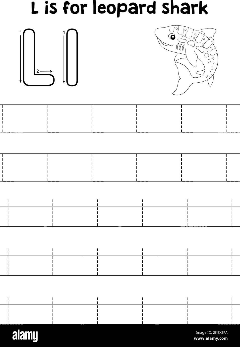 Tracing letter l black and white stock photos images