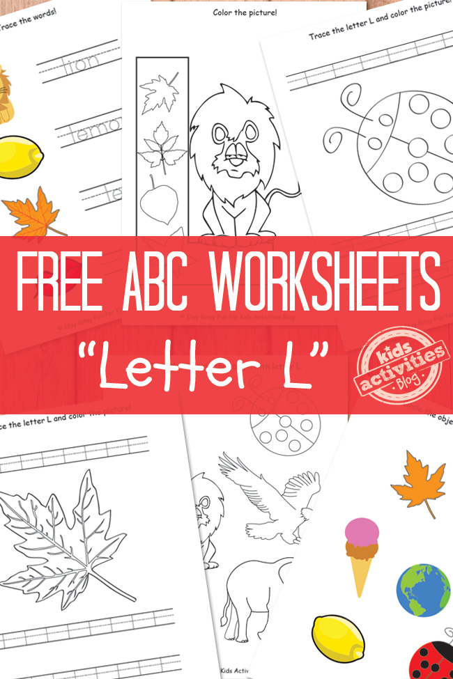 Free letter l worksheets for preschool kindergarten kids activities blog