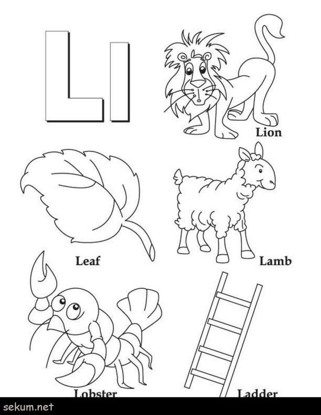 Inspiration picture of letter l coloring pages