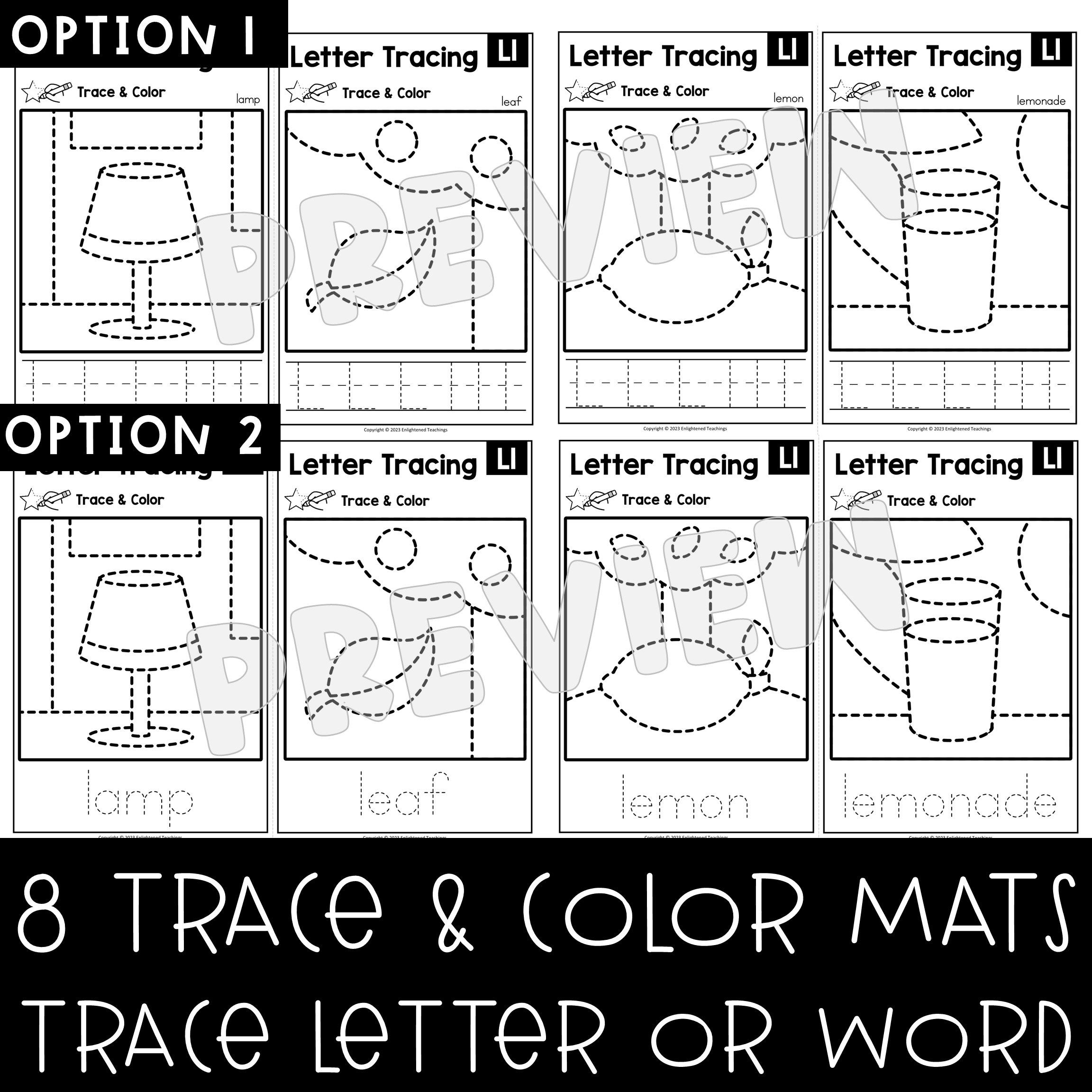 Letter l tracing worksheets letter tracing mats letter l trace color made by teachers