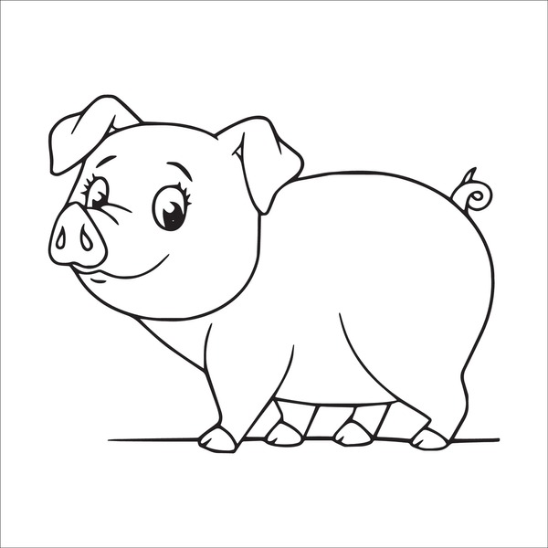 Imãgenes fotos de stock objetos en d y vectores sobre cartoon pig coloring page