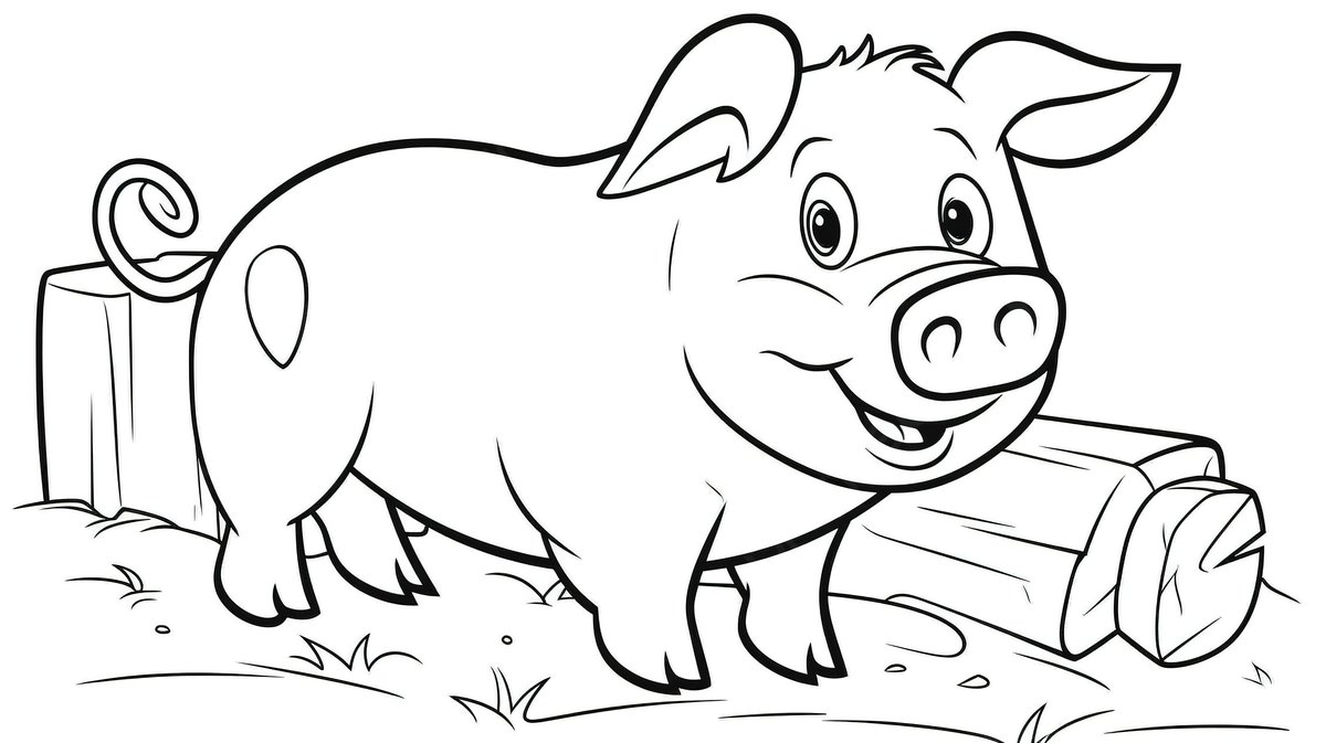 Pig coloring page background coloring coloring pictures of pigs background image and wallpaper for free download