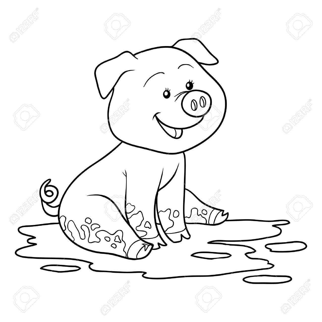 Game for children coloring book pig royalty free svg cliparts vectors and stock illustration image