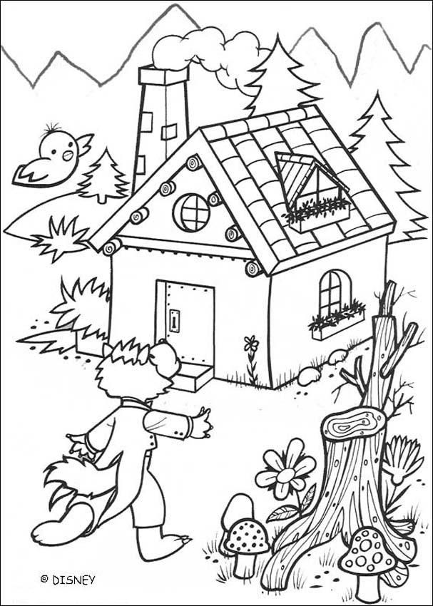 Dibujos de los cerditos para colorear lobo y la casa de ladrillo para imprimir coloring pages inspirational disney coloring pages coloring pages