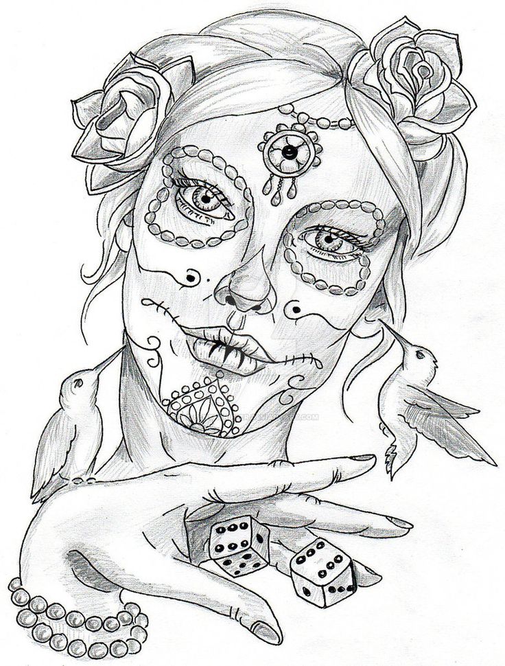 La catrina coloring pages skull sketch la catrina