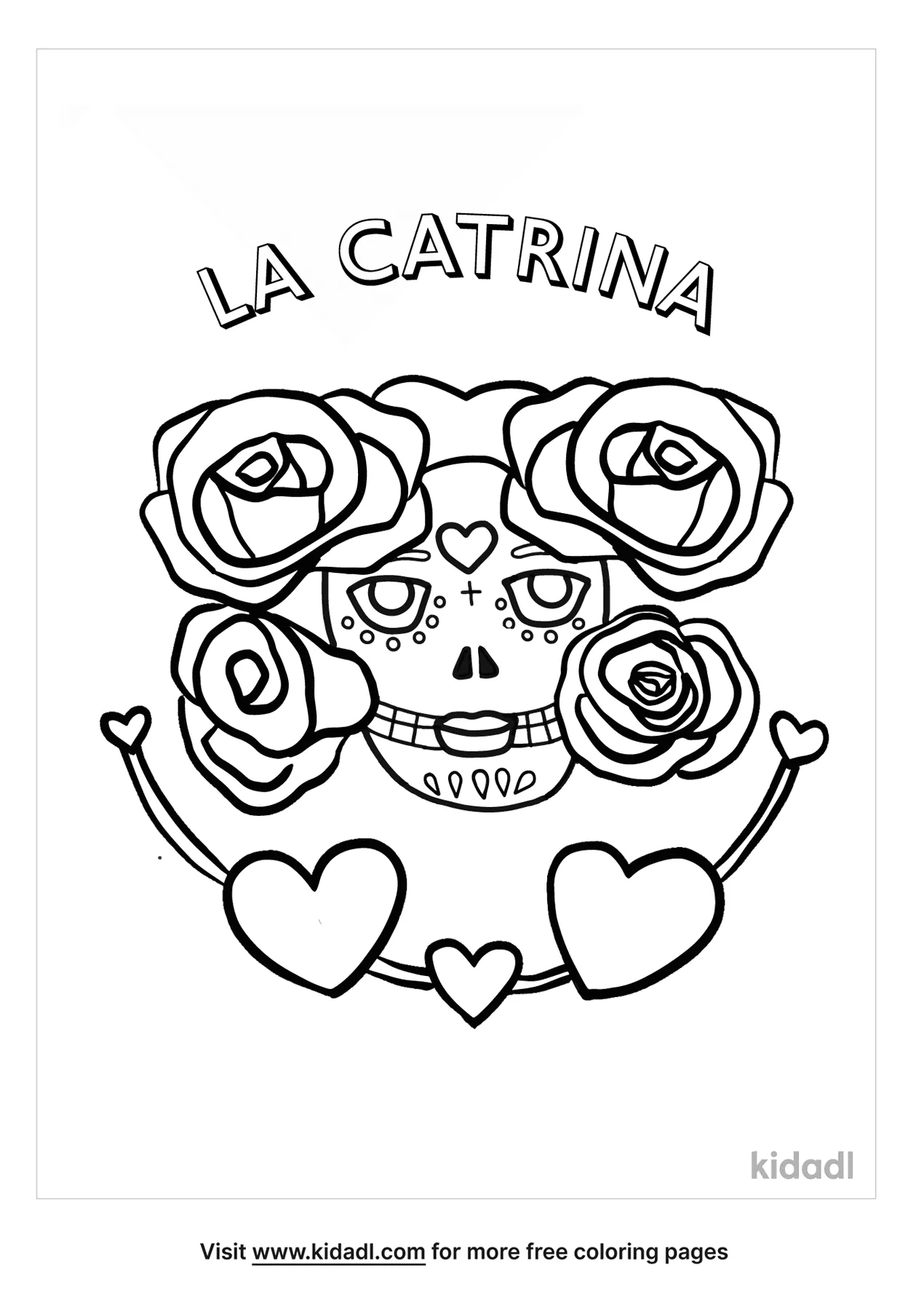 Free la catrina coloring page coloring page printables