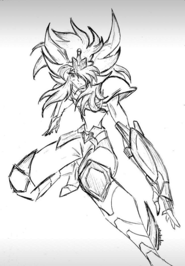 Hyoga de cisne dibujos saint seiya cisnes