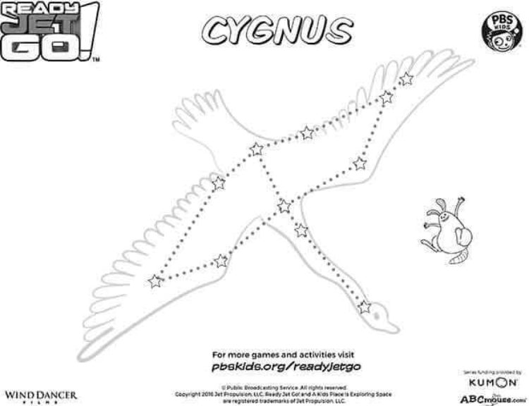 Cygnus constellation kids coloring pages kids for parents