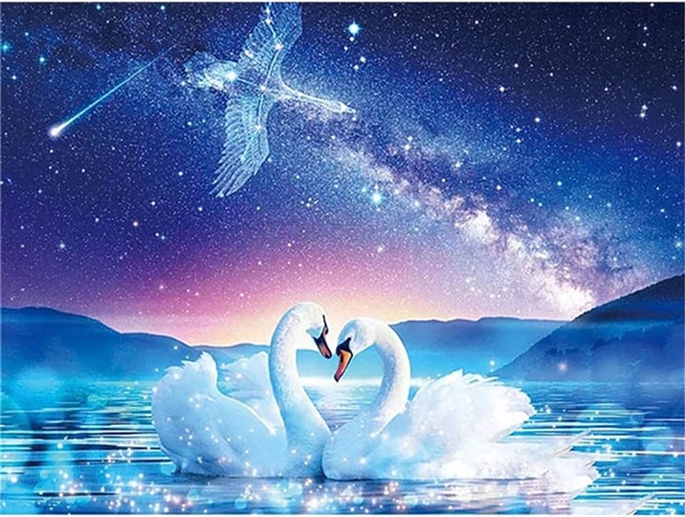 Diamond painting kitsanimal cisne d bricolaje pintura diamante kit completo por nãºmero bordado punto de cruz crystal strass lienzo artãsticos home wall decor square drillxcm hogar y cocina