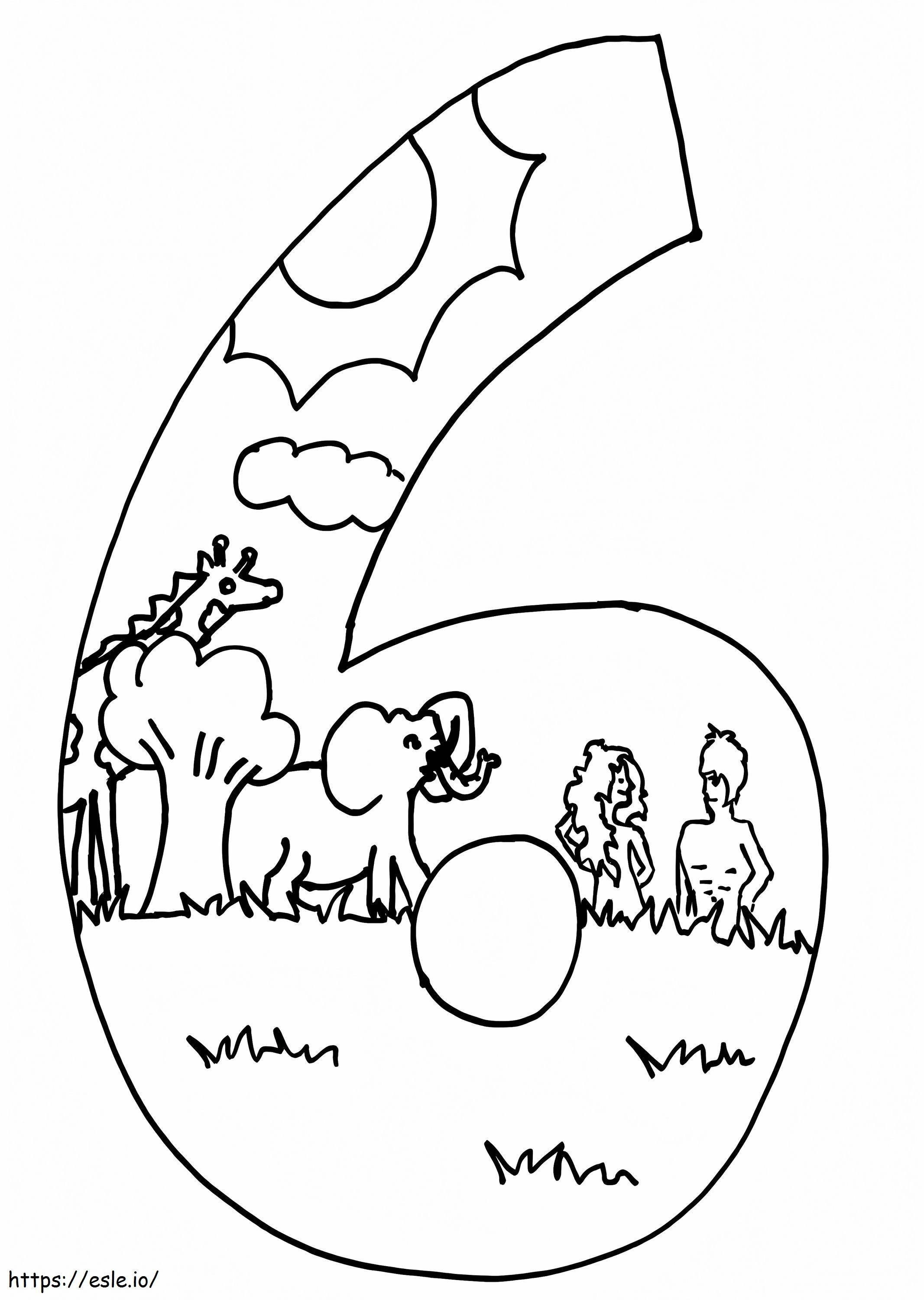 Day of creatn coloring page