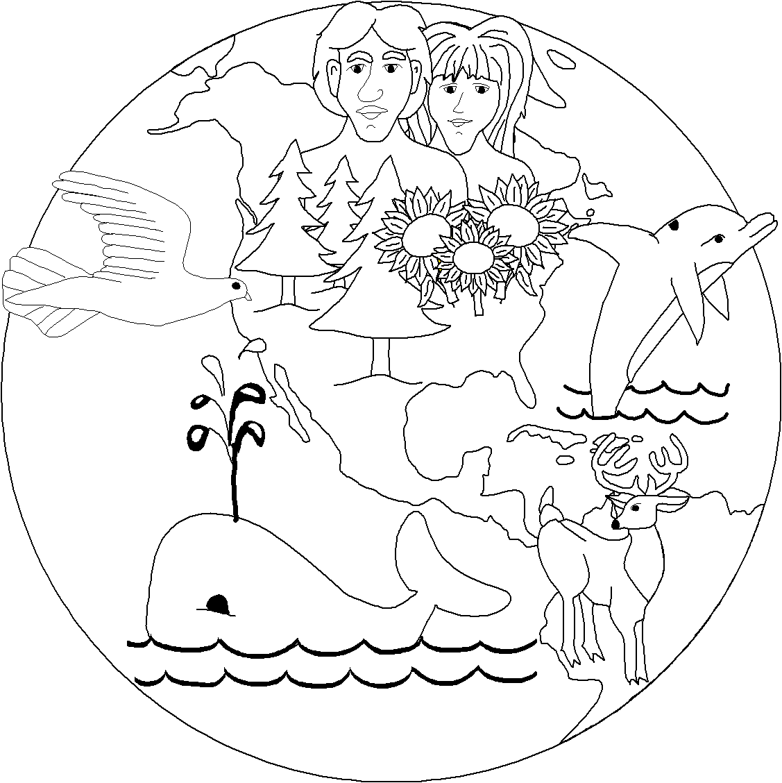Creation coloring pages