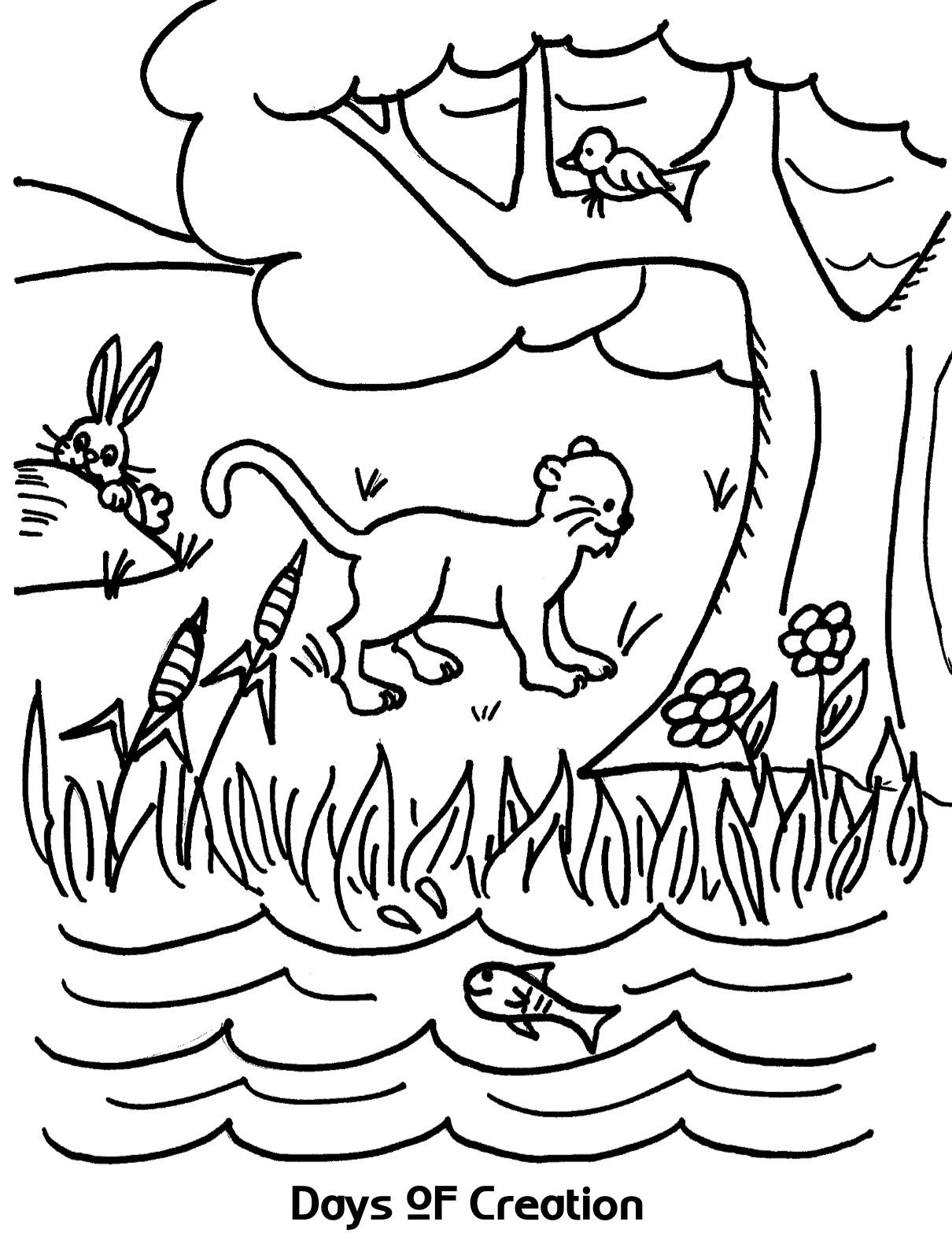 Creation day coloring page creation coloring pages days of creation earth coloring pages