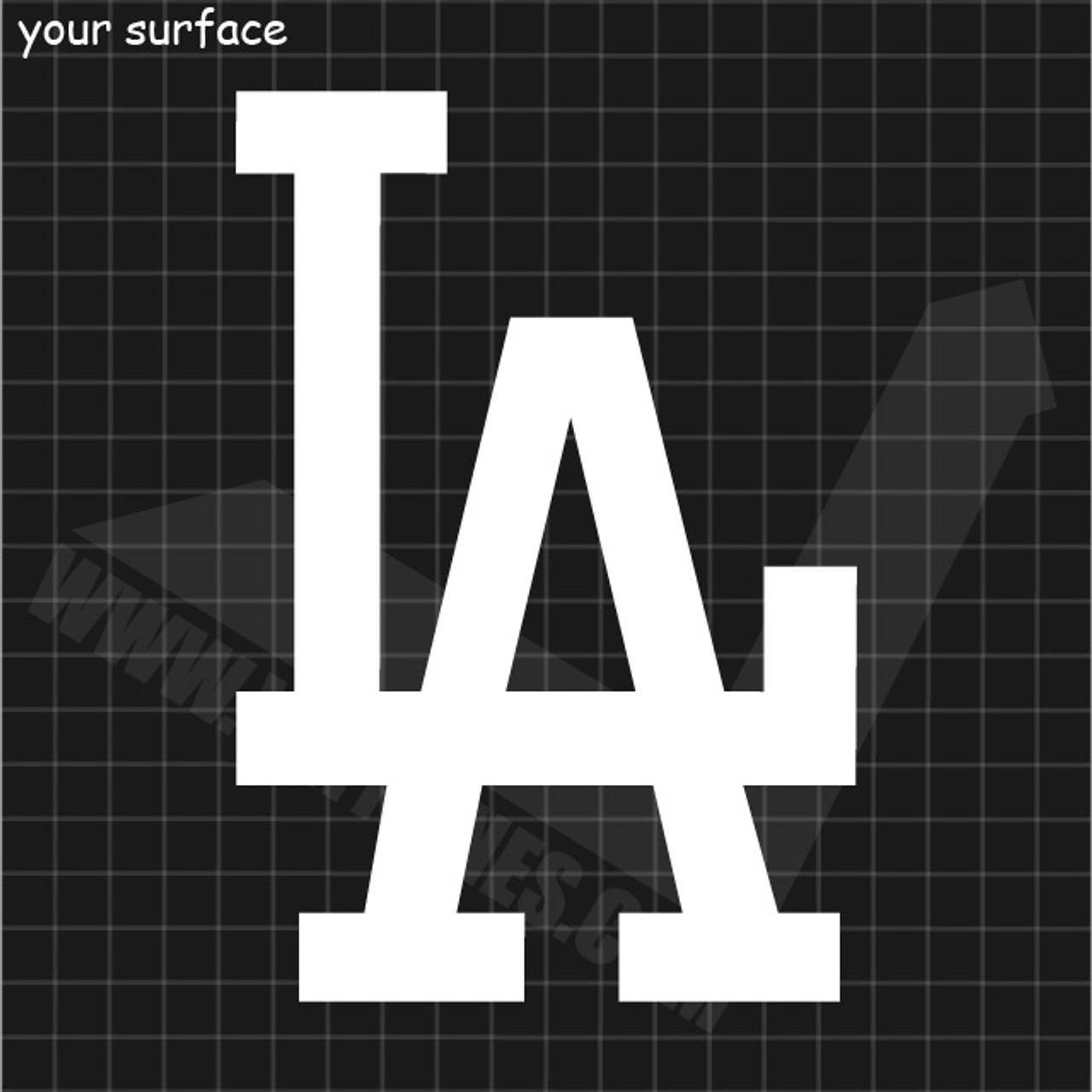 La dodgers logo decal