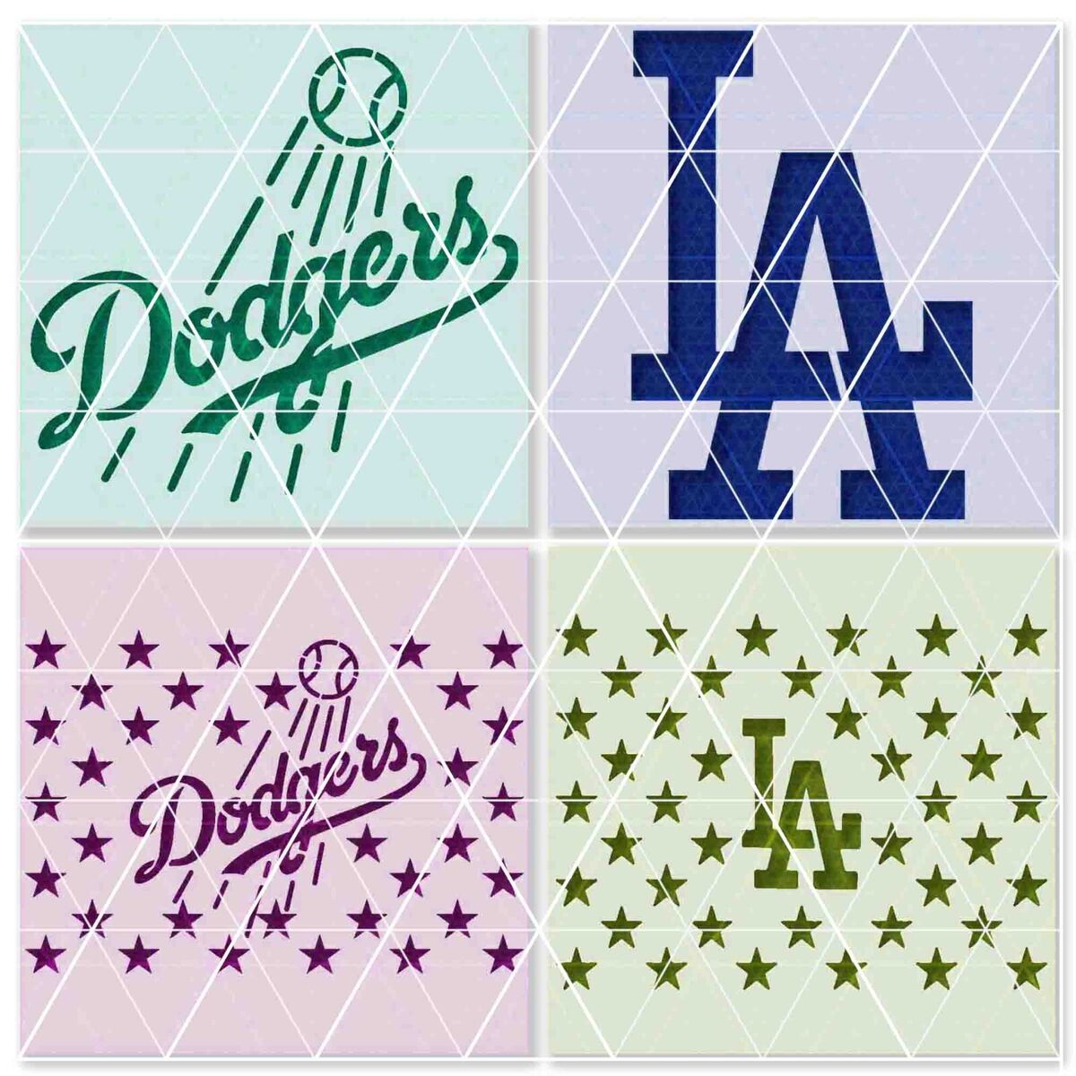 La los angeles dodgers stencil