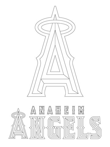 Anaheim angels logo coloring page free printable coloring pages