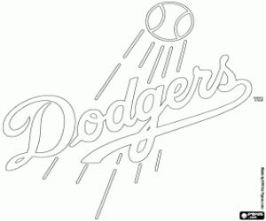 Logo of los angeles dodgers coloring page baseball coloring pages la dodgers baseball dodgers