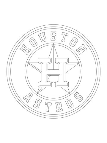 Houston astros logo coloring page free printable coloring pages
