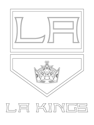 Los angeles kings logo coloring page free printable coloring pages