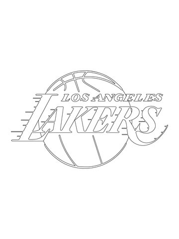 Los angeles lakers logo coloring page free printable coloring pages