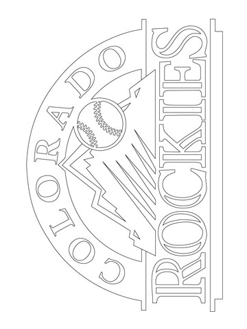 Colorado rockies logo coloring page free printable coloring pages