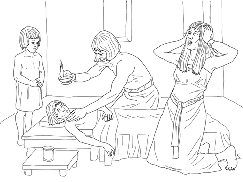 Death of the firstborn coloring page free printable coloring pages