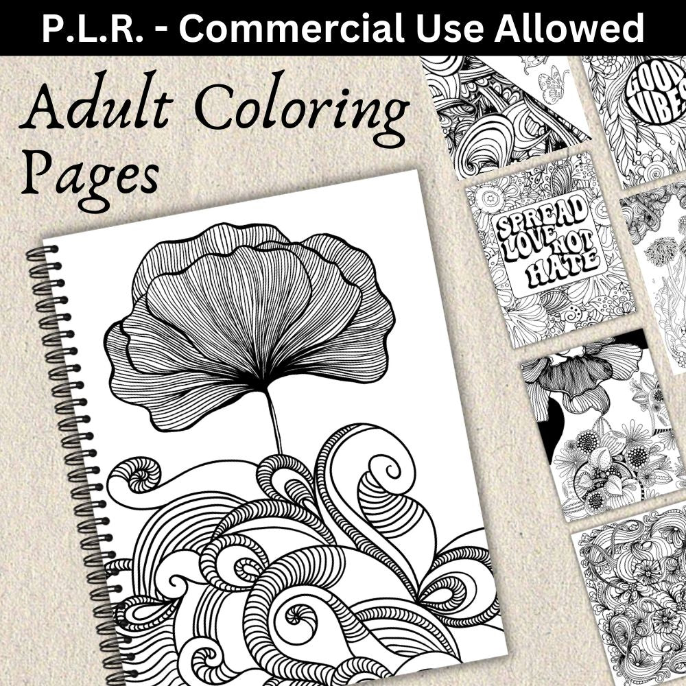 Plr adult coloring pages â plr