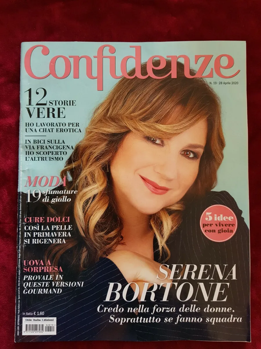 Italian magazine confidenze n serena bortone uma thurman eva longoria