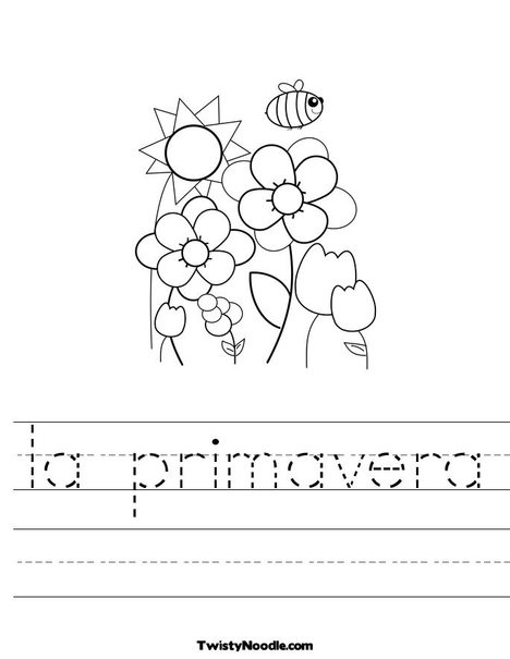 La primavera worksheet spring worksheet holiday worksheets spring activities