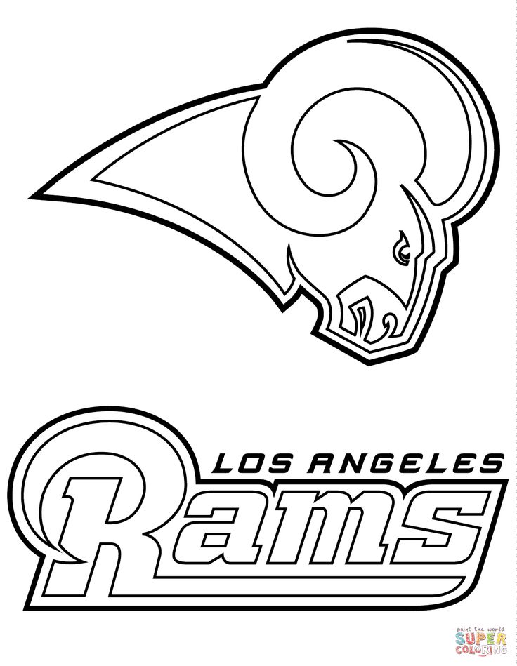 Los angeles rams logo coloring page free printable coloring pages los angeles rams logo football coloring pages la rams