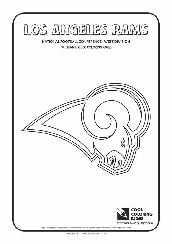 Los angeles rams nfl coloring pages