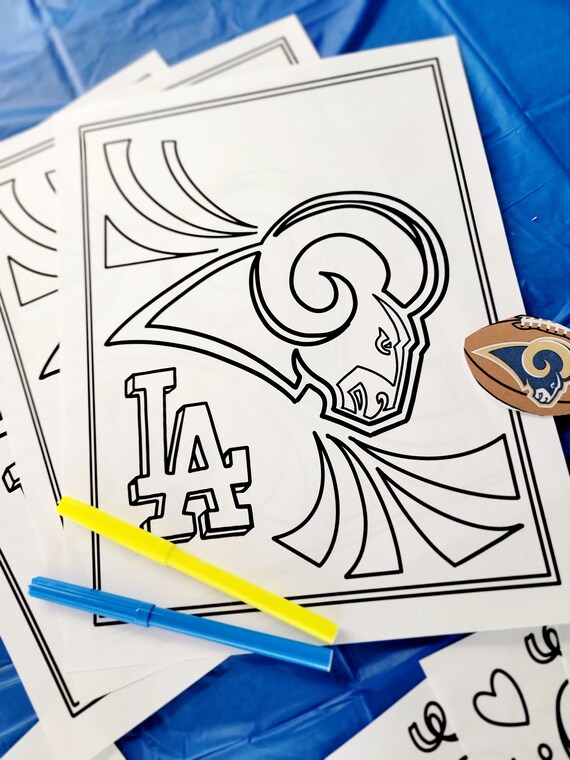 La rams coloring pages digital download party kids activities toddler drawing football super bowl