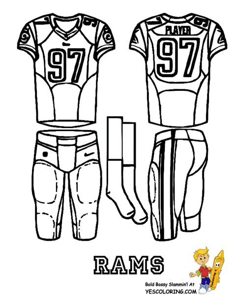 St luis rams football uniform louring pages