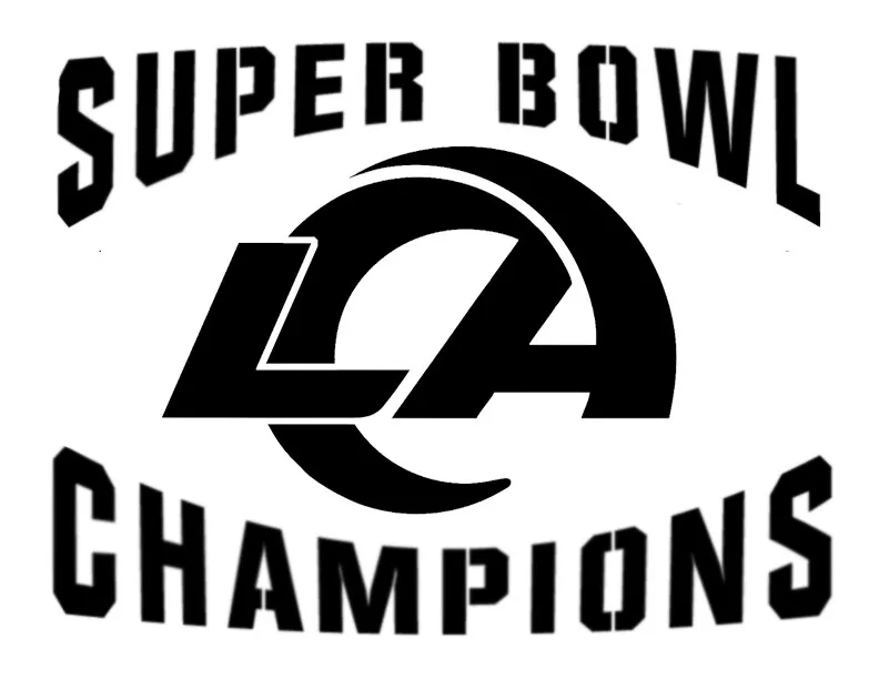 Los angeles rams la rams x super bowl stencil fast free shipping