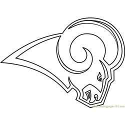 Los angeles rams logo coloring page for kids