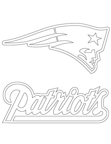 New england patriots logo coloring page free printable coloring pages