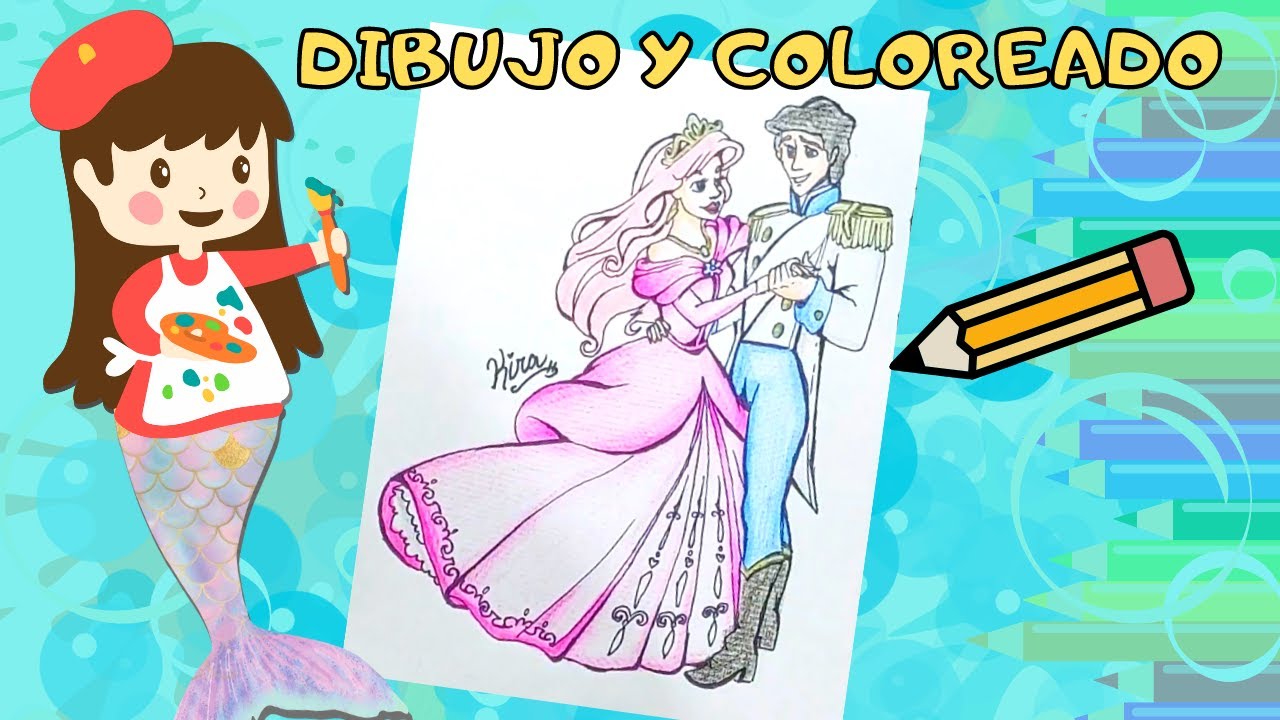 Ðððððâï eric prãncipe de la sirenita ariel ð tutorial de arte disney ð dibujo delineado y color ð