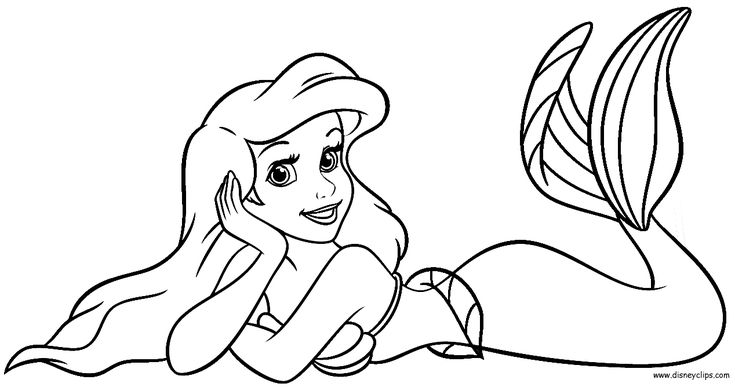 Arielcoloringgif ã sirenita ariel para colorear pãginas para colorear de princesa hojas para colorear de disney