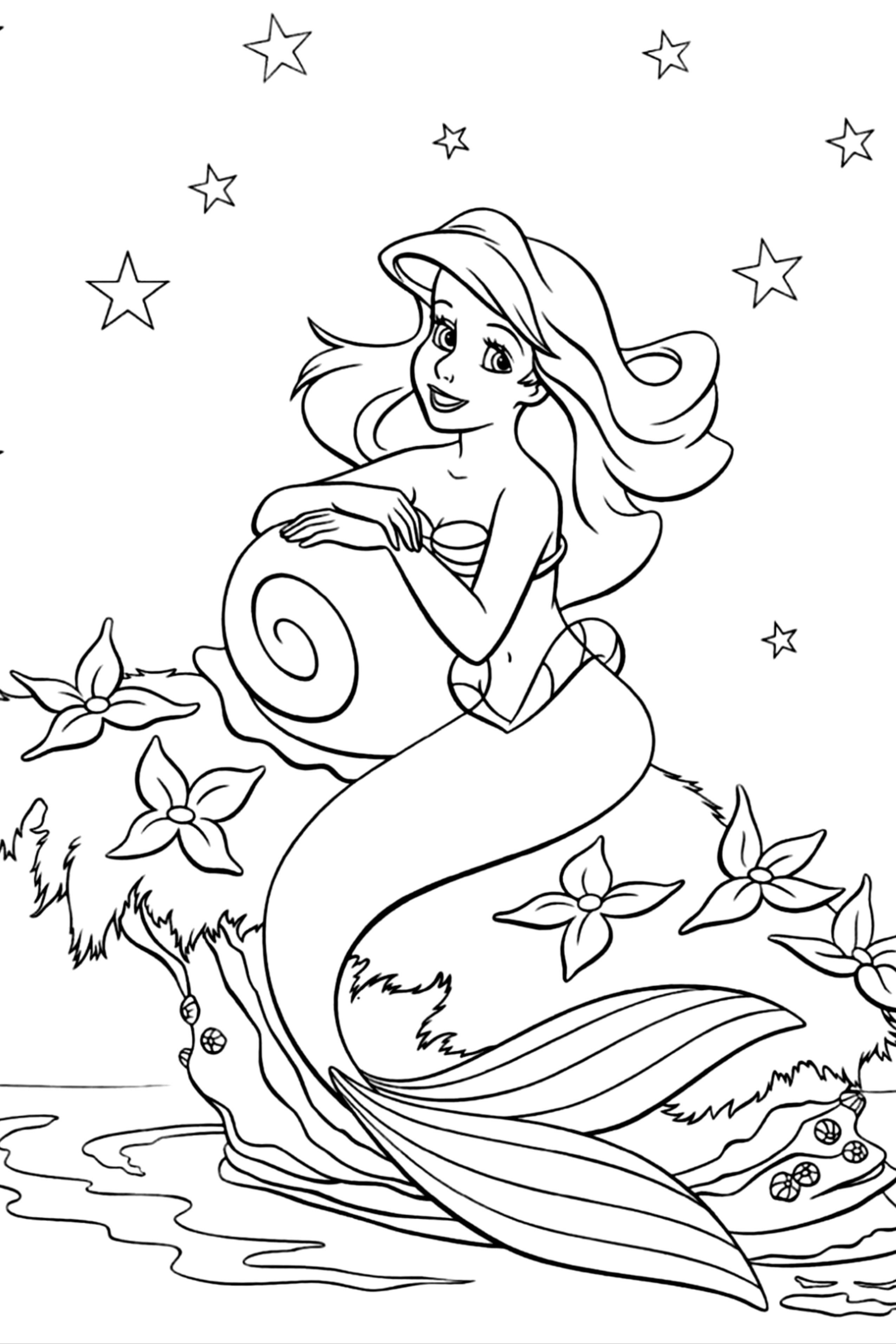 Ariel princess coloring pages for kids sereias para colorir pãginas para colorir da disney livro de colorir