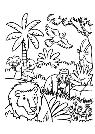 Coloring page of nebuchadnezzar stock photo picture and royalty free image image