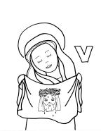 V is for st veronica saints to color