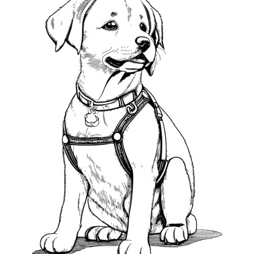 Labrador puppies coloring book interior for adult artists made by teachers